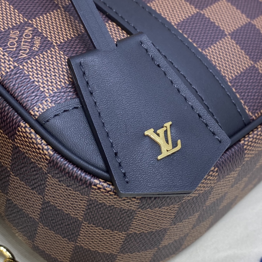 Louis Vuitton VALISETTE SOUPLE BB Handbag Damier Ebene N50063 Black